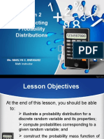 Lesson 2 Constructing Probability Distributions: Math Instructor