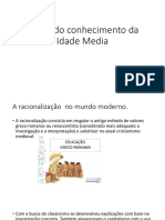 Teoria do conhecimento medieval e racionalização