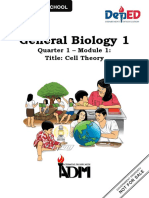 General Biology 1: Quarter 1 - Module 1: Title: Cell Theory