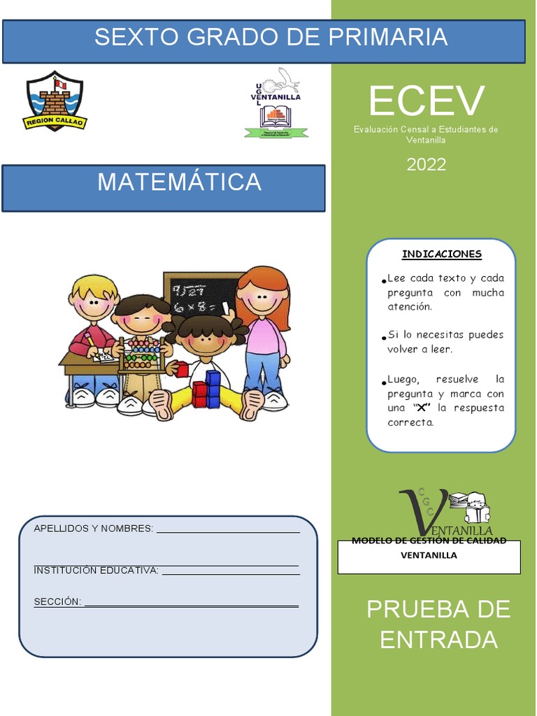 Ejercicios de Matemática Sexto Grado | PDF | Unidades de medida