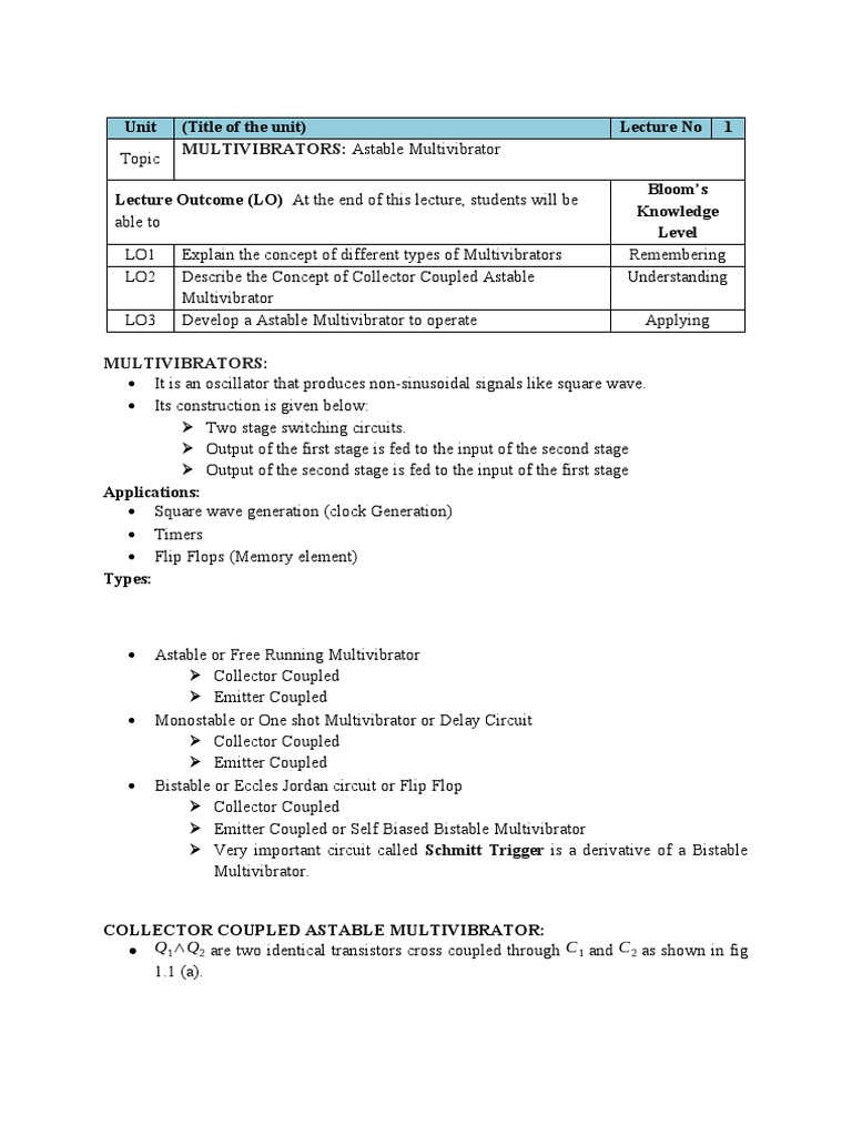 Template For Lecture Notes Preparation | PDF | Electrical Engineering