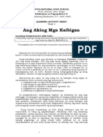 ESP 8 LAS 3 QUARTER 2 - Ang Aking Mga Kaibigan