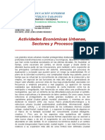 Actividades Económicas, Sectores y Procesos.