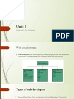 Unit I: Introduction To Web Development