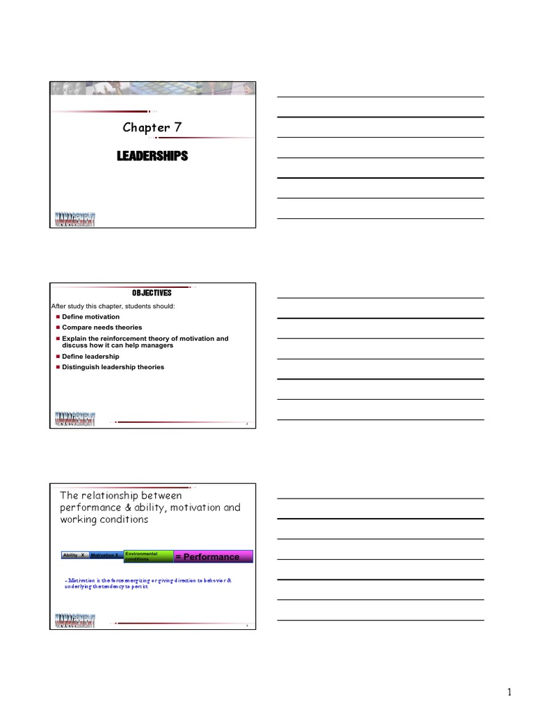 Leadership and Motivation Theories Explained | PDF | Leadership ...