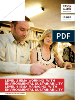 Level 2 Iema Working With Environmental Sustainability Level 4 Iema Managing With Environmental Sustainability