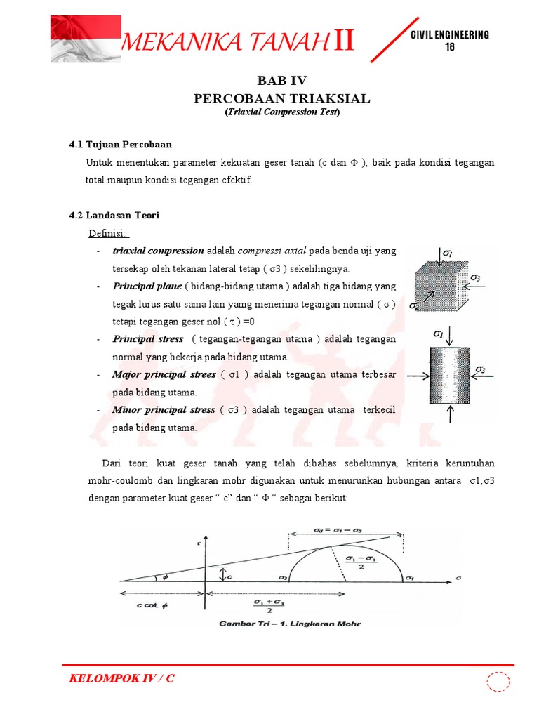 Uji Triaxial Mekanika Tanah | PDF | Metode & Bahan Ajar