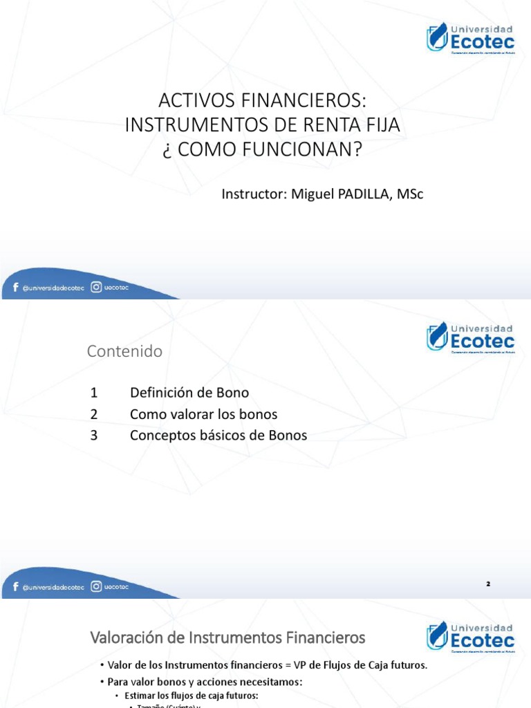 Instrumentos de Renta Fija | PDF | Cupón | Renta Fija