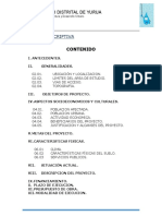 Memoria Descriptiva: Municipalidad Distrital de Yurua