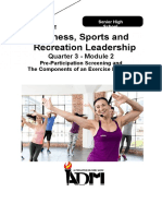 Fitness, Sports and Recreation Leadership: Quarter 3 - Module 2