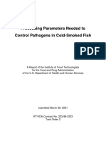 Processing Parameters Needed To Control Pathogens in Cold Smoked Fish