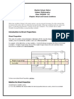 Introduction To Direct Proportions