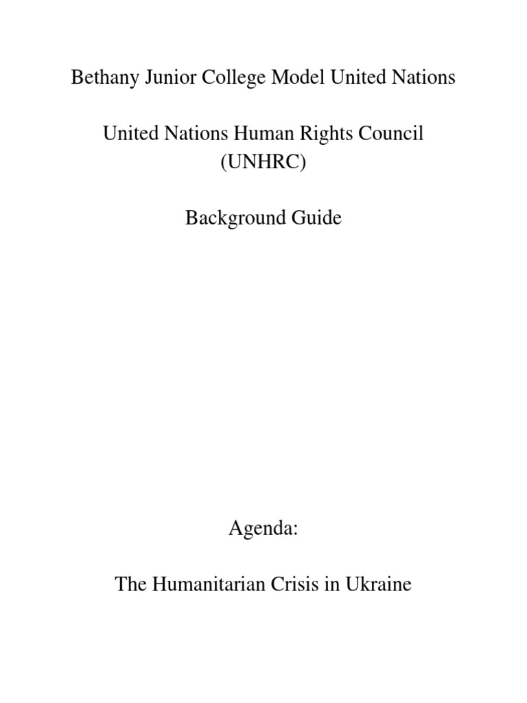United Nations Human Rights Council Background Guide Download Free