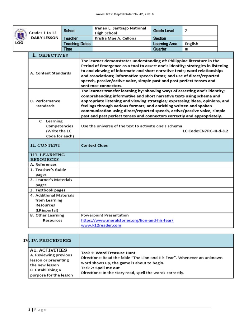 Deped Order No. 42 S. 2017 Download