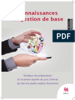 Syllabus - Connaissances Gestion de Base