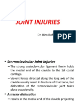 Joint Injuries: Dr. Hira Rafique, PT (DPT)