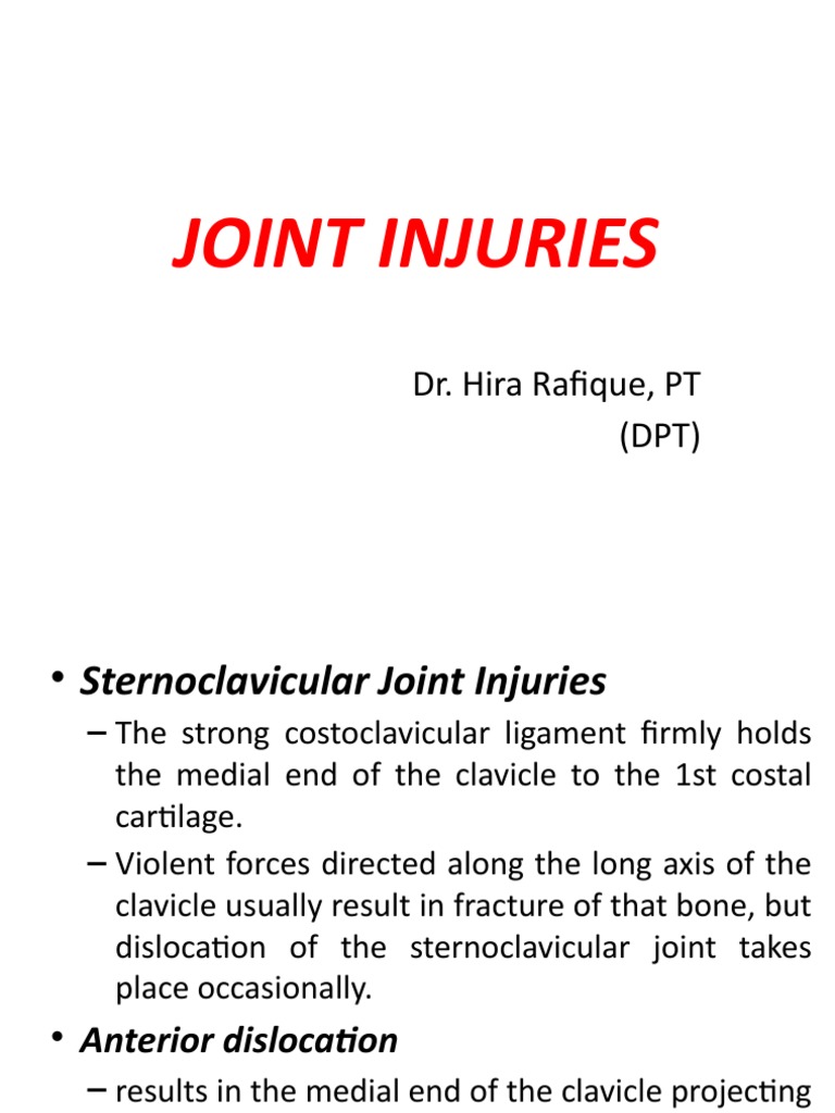 Common Joint Injuries And Conditions – FUGC