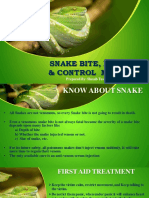 Snake Bite & First Aid Control Measures 