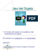 Nucleo Sujeto y Predicadp