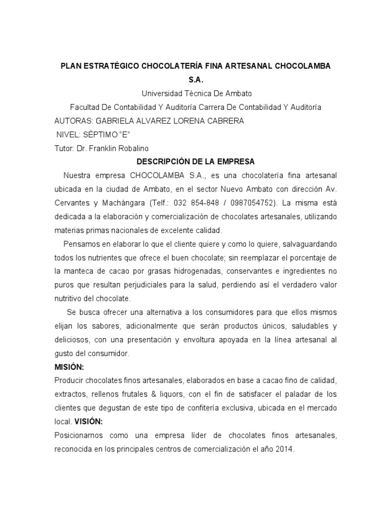 plan-estrat-gico-chocolater-a-fina-artesanal-chocolamba-s-pdf