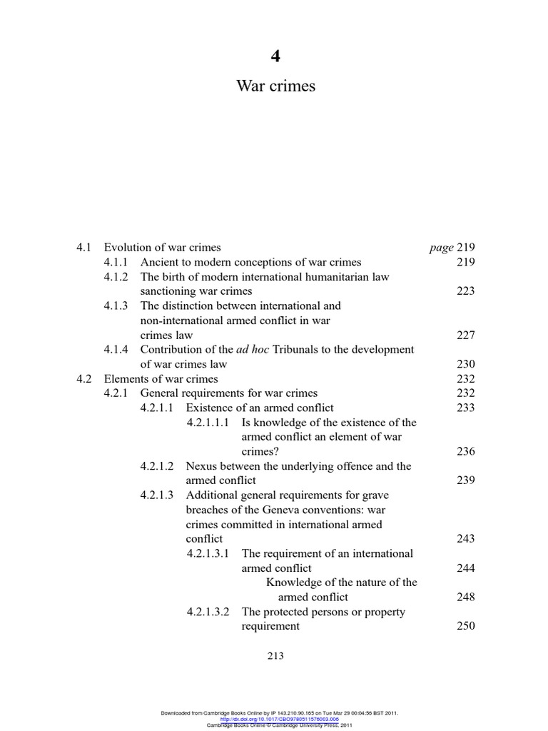 War crimes PDF Geneva Conventions International Humanitarian Law