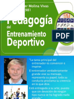 Pedagogia Del Entrenamiento Deportivo 26 27 28 de Agosto 2022 Magister Hilder Molina Vivas