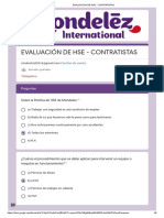 Evaluación de Hse - Contratistas