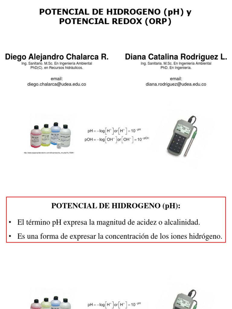 08 Unid 2 - PH Y ORP | PDF | Ph | Redox