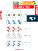 Multiplicación Por 3 para Primer Grado de Primaria