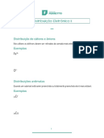 Distribuição de Cátions e Ânions Exemplos