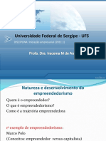 UFS Empreendedorismo 2011.1: Natureza e importância dos empreendedores