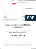 Adapting Instruction To Multiple Intelligences Scholastic