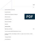 Modelo de Recibo de Pago de Salario Quincenal Detallado