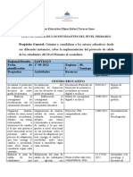 Plan de Salida de Los Estudiantes de 6to Plinio Rafael Taveras Inoa