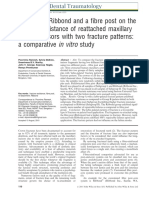 Efficacy of Ribbond and A Fibre Post On The Fracture Resistance of Reattached Maxillary Central Incisors With Two Fracture Patterns