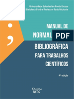 Manual de normalização bibliográfica UEPG: orientações para trabalhos científicos