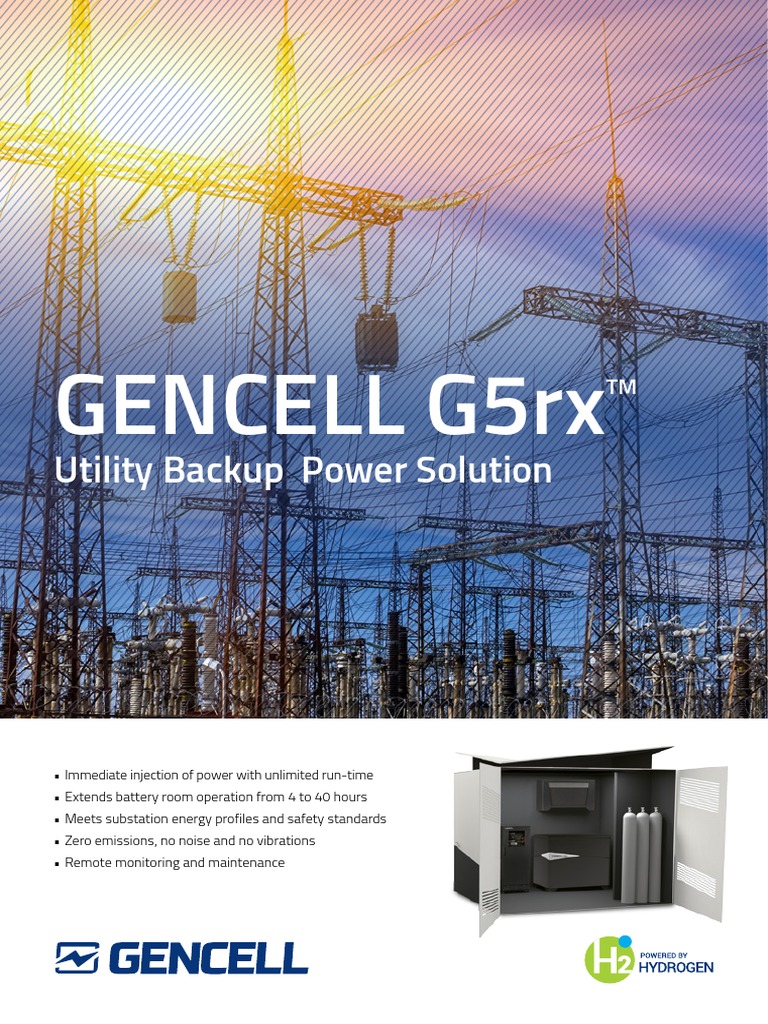 Gencell G5Rx: Utility Backup Power Solution | PDF | Fuel Cell | Fuels