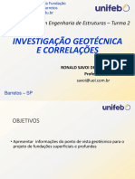 Aula 02 - Investigação Geotécnica e Correlações