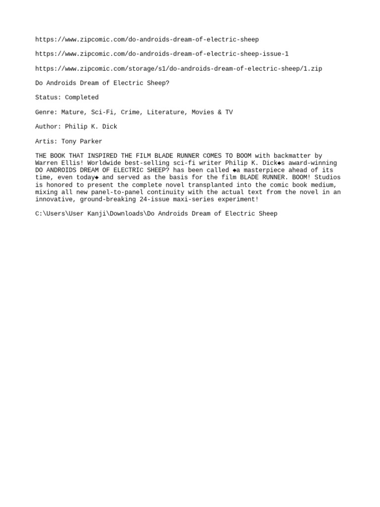 Do Androids Dream of Electric Sheep | PDF