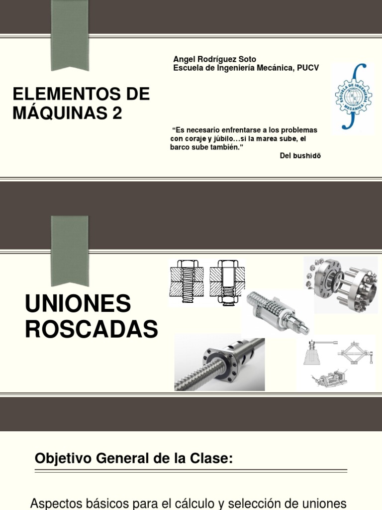 Cálculo y Selección de Uniones Roscadas | PDF | Remache | Tornillo