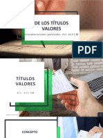 De Los Títulos Valores