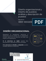 Diseño organizacional y análisis de puestos