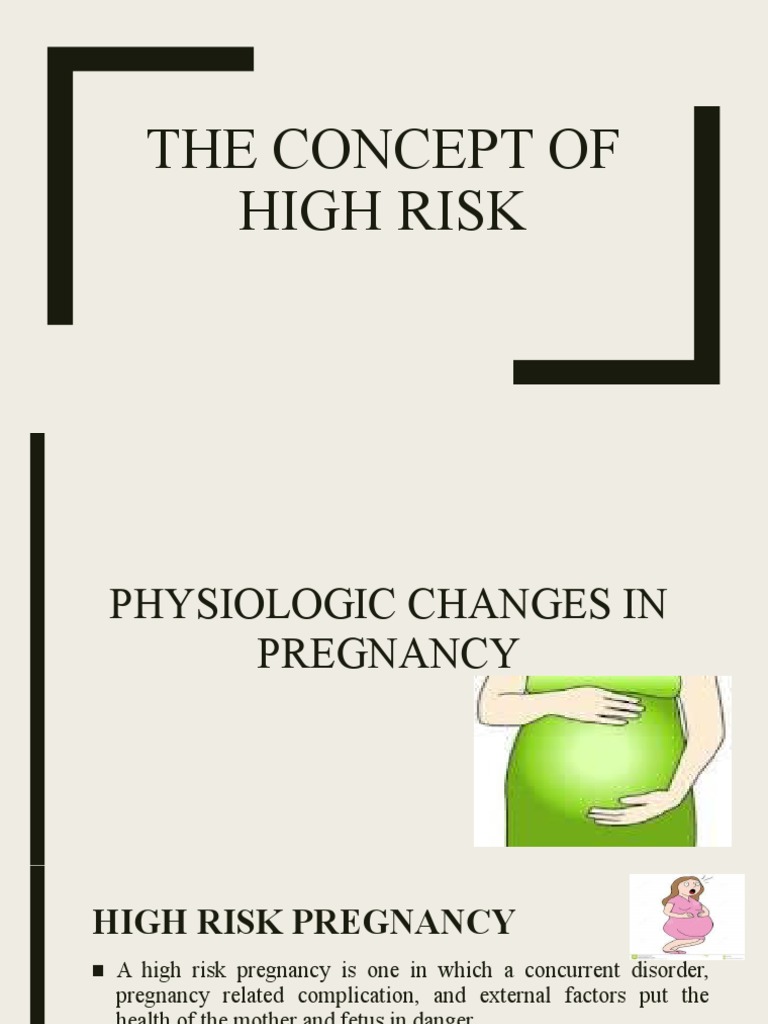 The Concept of High Risk | PDF | Wellness | Science & Mathematics