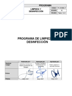 PG - SSOMA.21 Programa Limpieza y Desinfección de Vehículos