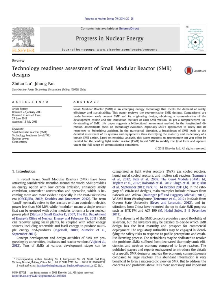 Progress in nuclear energy zhitao liu jihong fan pdf pressurized
