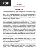 PROYECTO Escolar 5to Grado Un Mundo para Todos