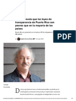 Estudio Revela Que Las Leyes de Transparencia de Puerto Rico Son Peores Que en La Mayoría de Los Países _ Centro de Periodismo Investigativo