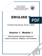 ENGLISH 9 Q1 W1 Mod1 Understanding Ones Self