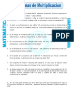 Ficha Problemas de Multiplicacion para Cuarto de Primaria