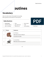 Daily Routines: Vocabulary